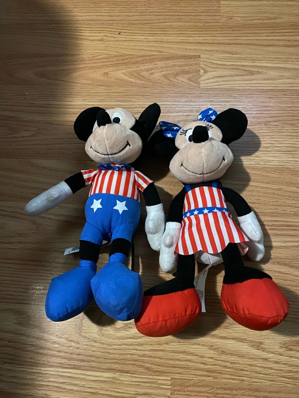 Patriotic Mickey & Minnie Plush Duo - Red, White & Blue
